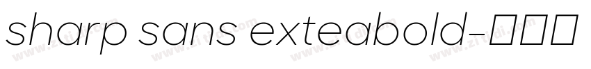 sharp sans exteabold字体转换